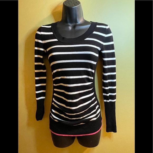 dELiA*s Sweaters - Delia’s Sweater - Striped with Pink Tie